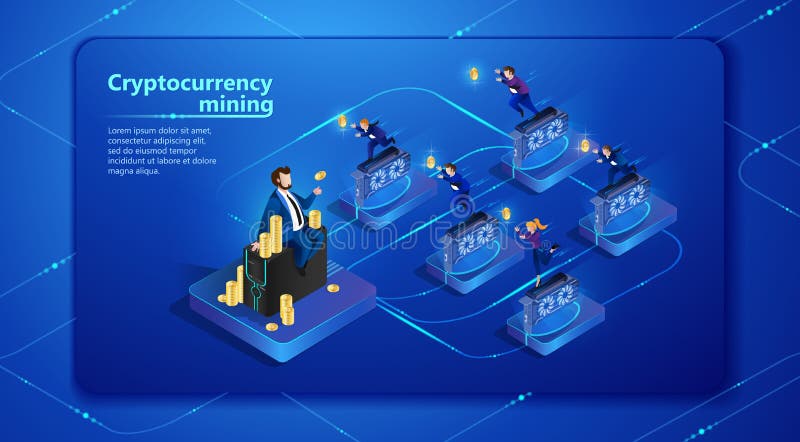 Cryptocurrency kopalnictwo również zwrócić corel ilustracji wektora ilustracji Cryptocurrency kopalnictwo również zwrócić corel ilustracji wektora ilustracji