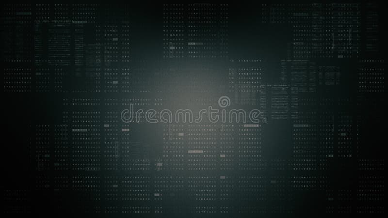 Cryptographic Matrix Blockchain Data Simulation stock photos