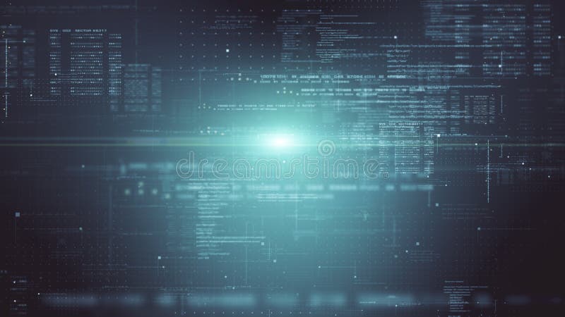 Cryptographic Matrix Blockchain Data Simulation stock photo