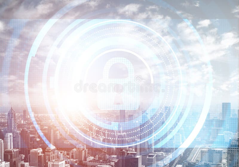 Cryptography and encryption algorithm concept royalty free stock images