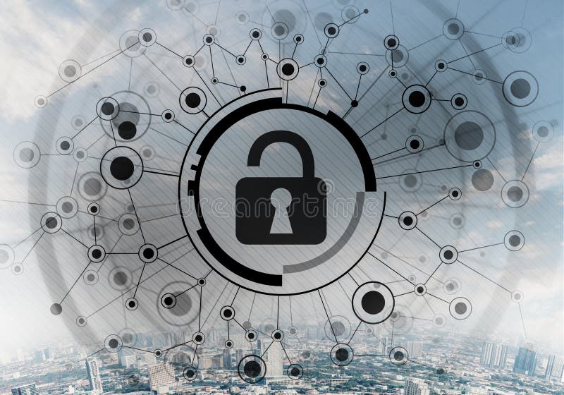 Cryptography and encryption algorithm concept royalty free stock image