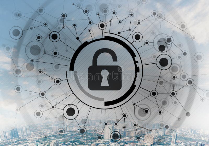 Cryptography and encryption algorithm concept royalty free stock photography