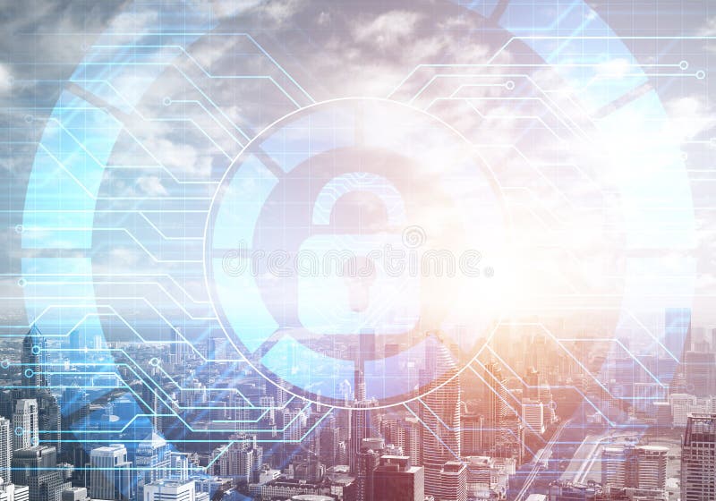 Cryptography and encryption algorithm concept royalty free stock photography