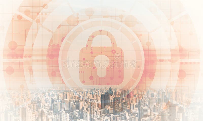 Cryptography and encryption algorithm concept stock photo