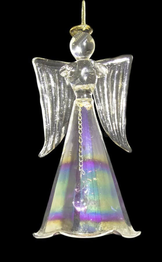 Crystal Angel Christmas Ornament Stock Photo Image of handing