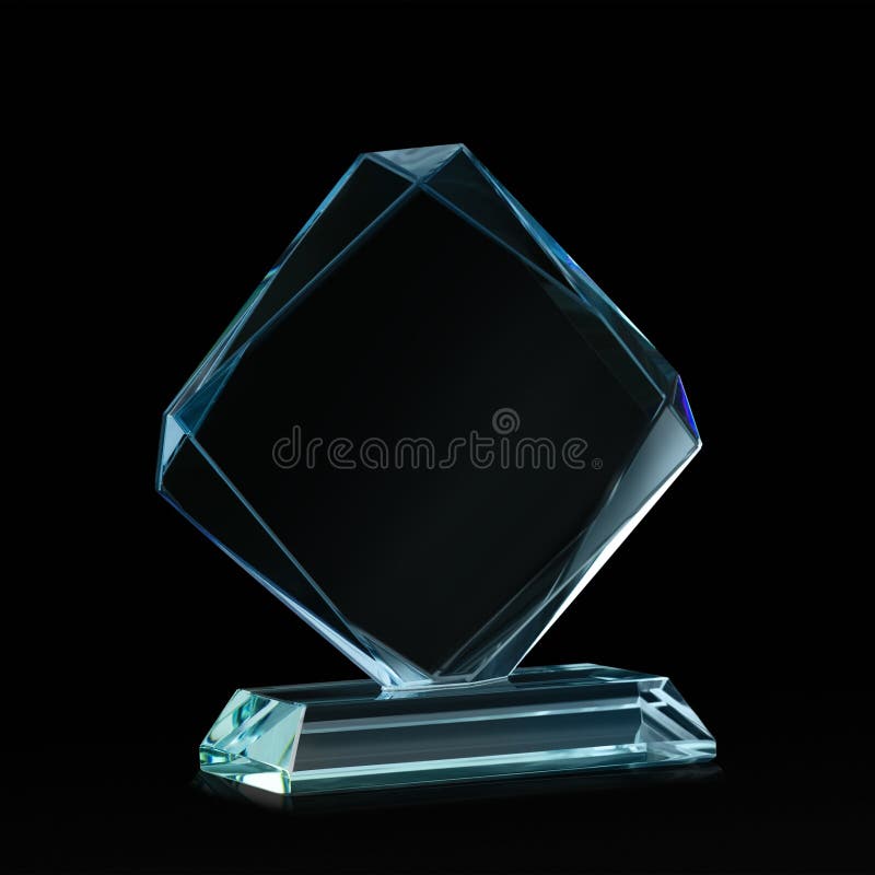 Crystal blank for award on black royalty free stock photo Crystal blank for award on black royalty free stock photo