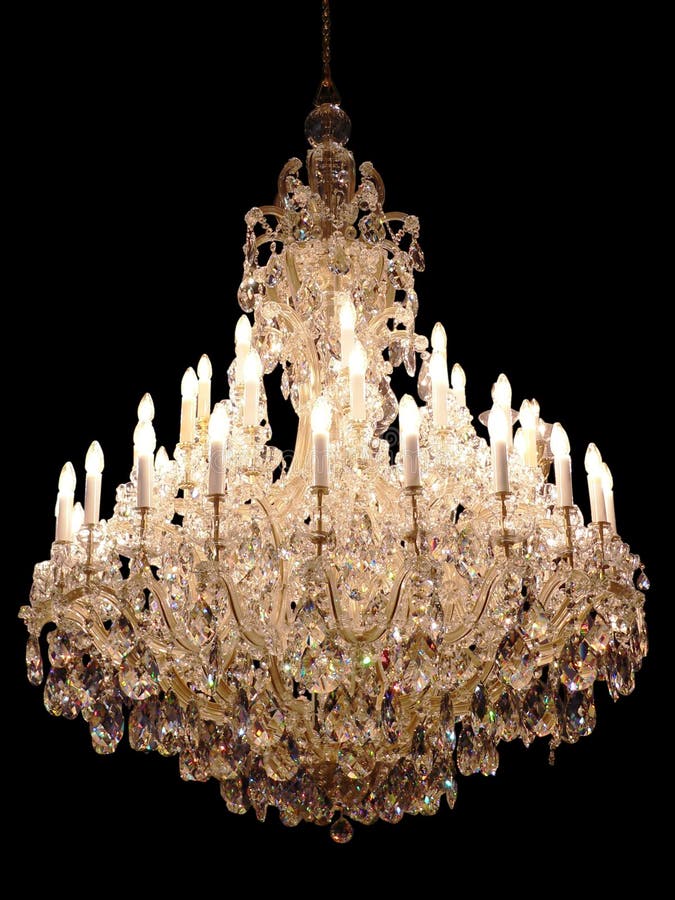 Crystal chandelier stock images