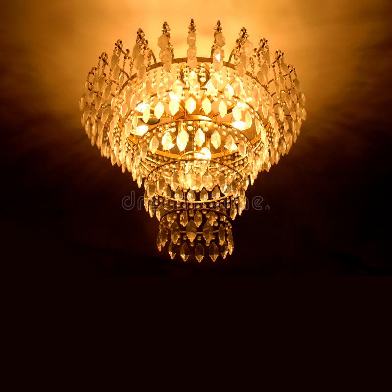 Crystal chandelier royalty free stock images