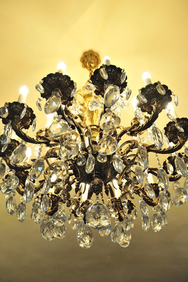 Crystal chandelier royalty free stock images