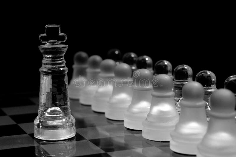 Crystal chess board and figures