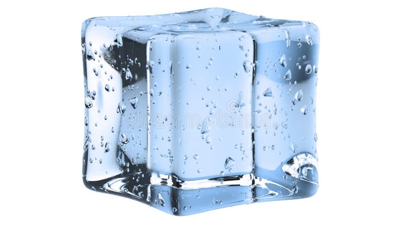 Square Ice Cube Isolated On White Background Stock Photo - Download Image  Now - Ice Cube, Abstract, Blue - iStock