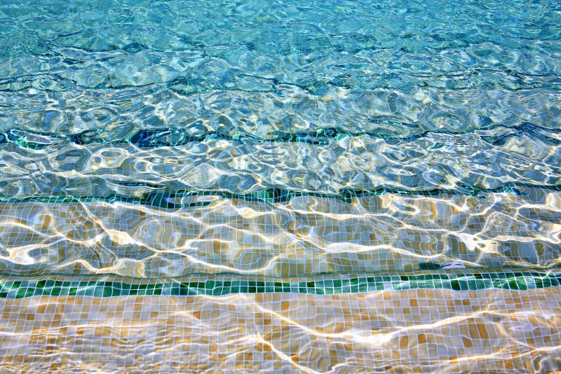 Crystal Clear Blue Water Of Swimming Pool Stock Photo Image Of