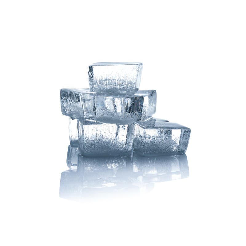 Crystal Clear Ice Cubes Isolated Stock Photo - Image of light, beverage ...