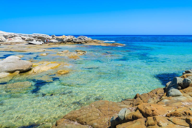 Crystal Clear Sea Water on Coast of Sardinia Island, Italy Stock Photo ...