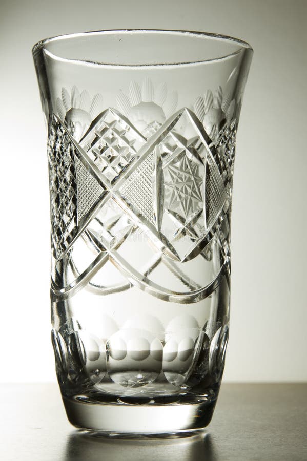 Crystal glass beaker stock image. Image of drink, engraved 17582903