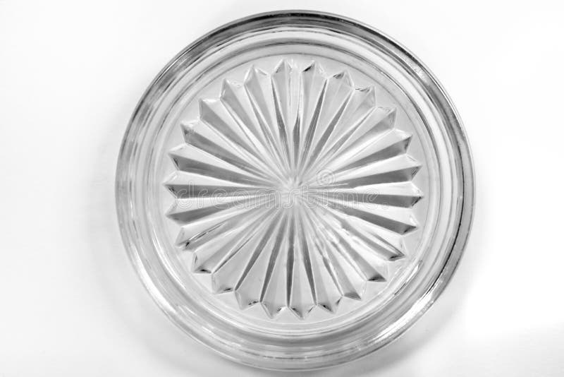 Crystal Glass Star Plate on Isolate Background Stock Image Image of