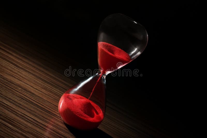 Crystal Hourglass With Red Sand Stock Photo Image Of Life