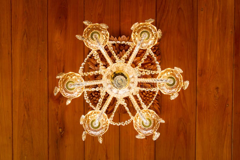 Crystal lamps hung stock photo. Image of lighting, crystal 44451350