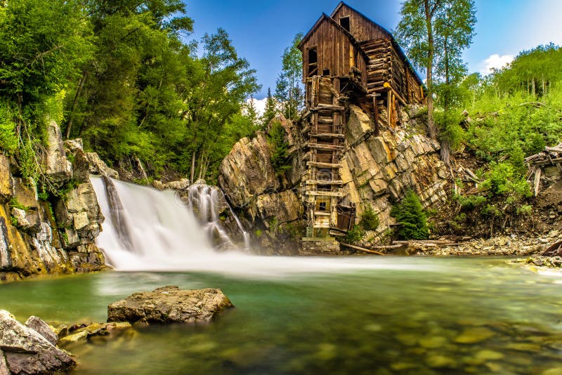 Crystal Mills Waterfall in Marble, Colorado stock images Crystal Mills Waterfall in Marble, Colorado stock images