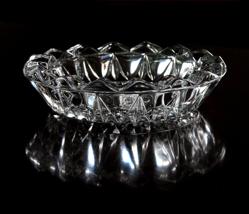 Crystal Shiny Glass Ashtray Stock Image Image of ashtray, engraved