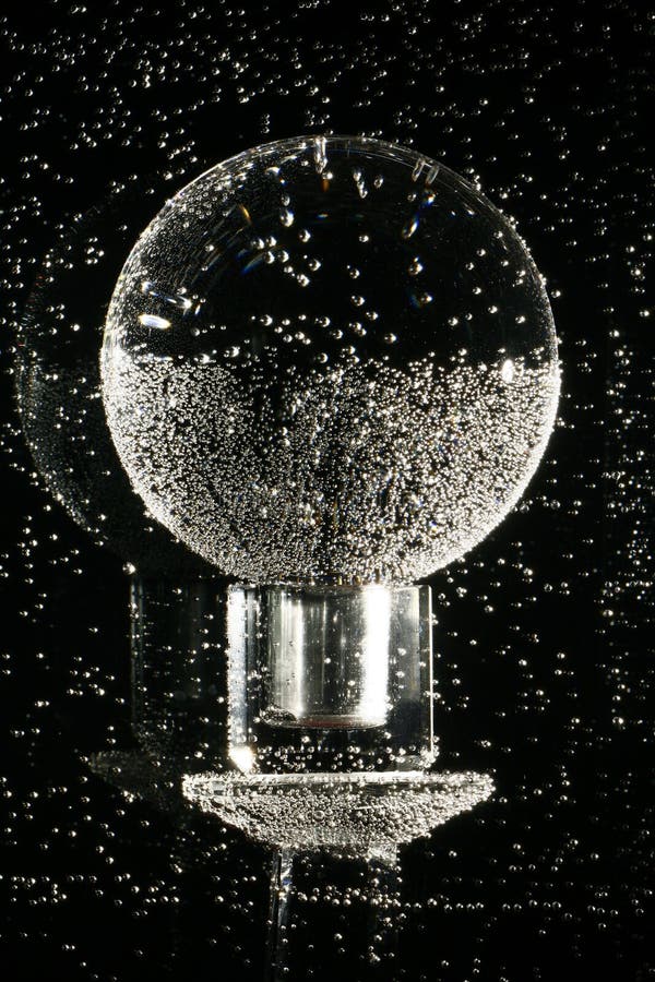 Crystal sphere underwater