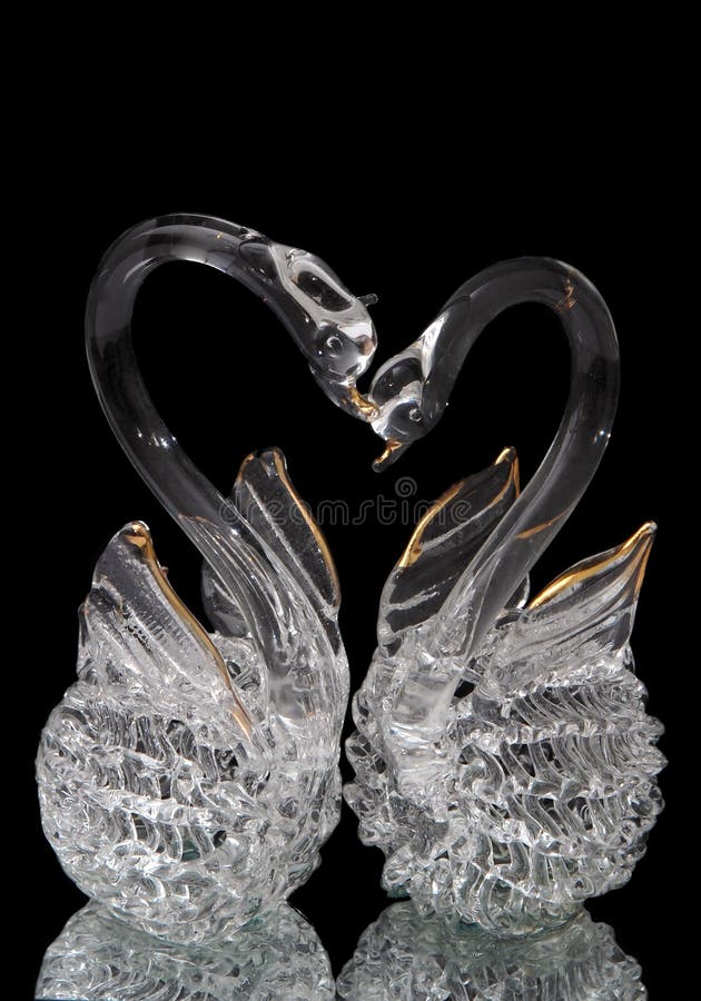 Crystal swans stock image. Image of ornamental, fragile - 13131649
