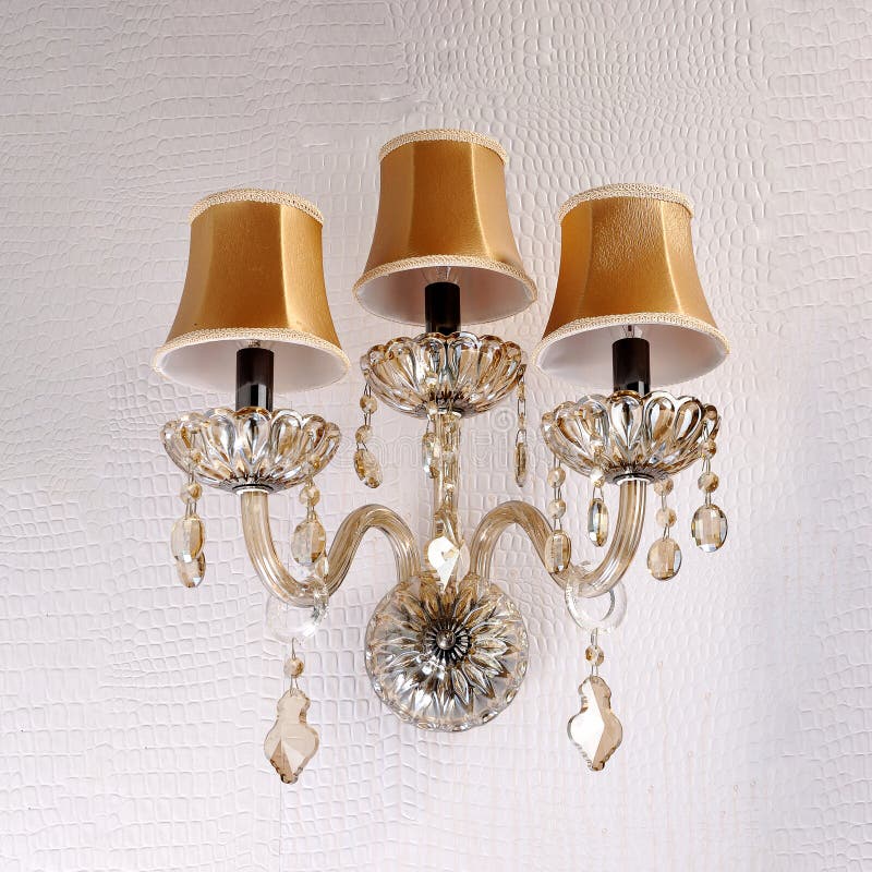 Crystal Wall Lighting Wall Lamp Stock Image Image of glass