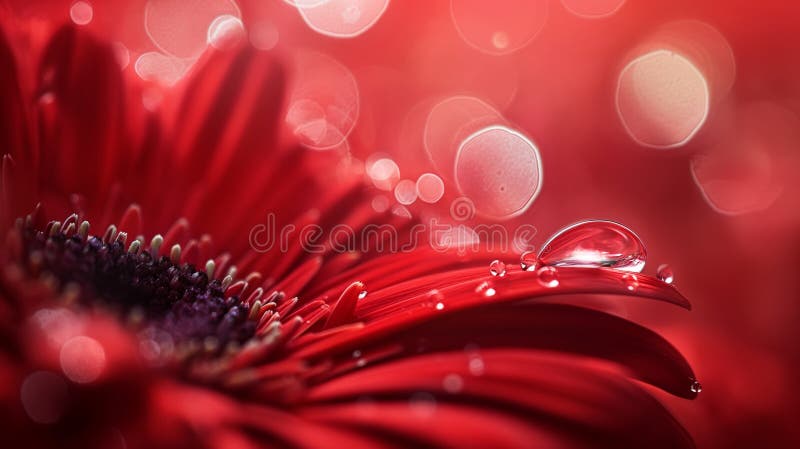 Crystal water drop on flower petals, light colors royalty free stock photo