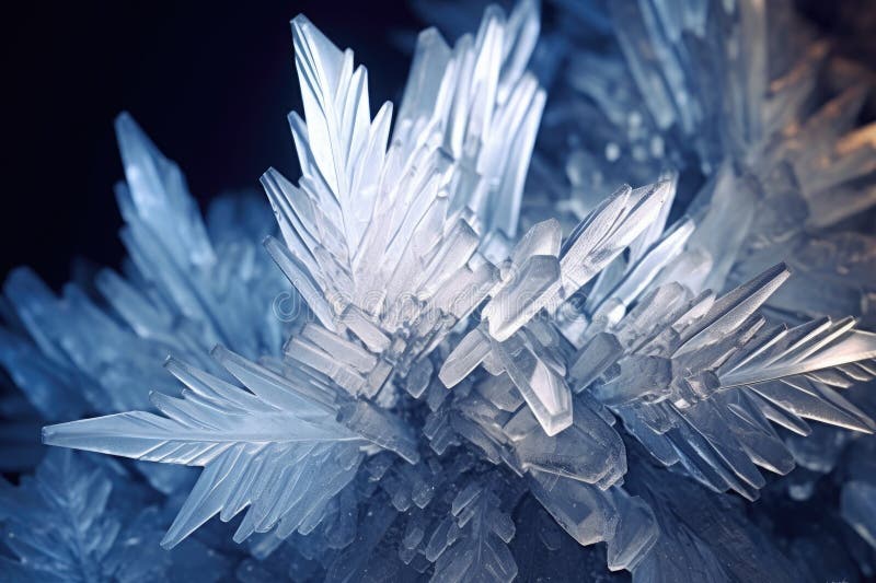 Crystalline formations patterns and delicate structures. Generative AI royalty free illustration