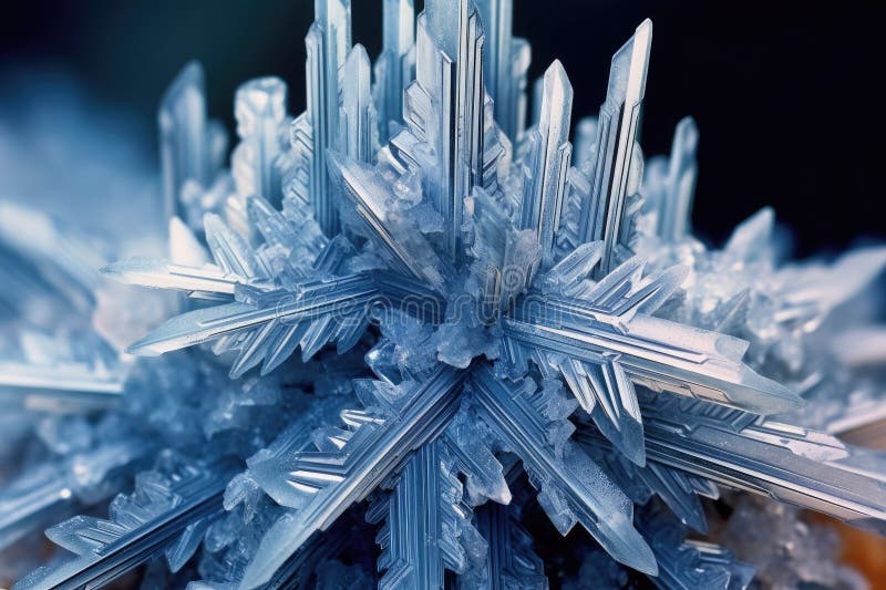 Crystalline formations patterns and delicate structures. Generative AI royalty free illustration