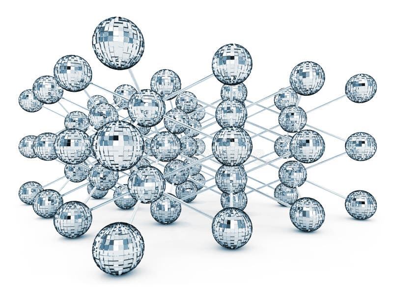 Crystalline molecular grate made of disco balls