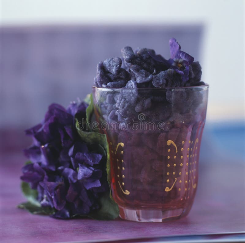 Crystallized violets stock image. Image of color, flower 23703923