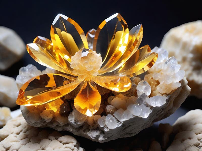 Crystals of different shapes and colors vector illustration