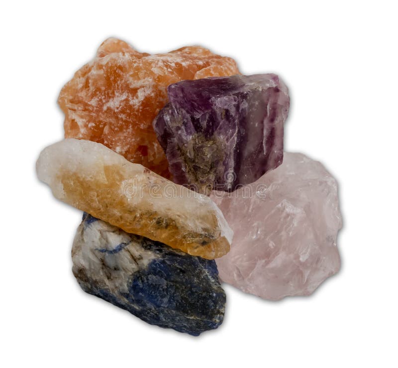Three rock quartz crystals stock image. Image of powerful 34210697
