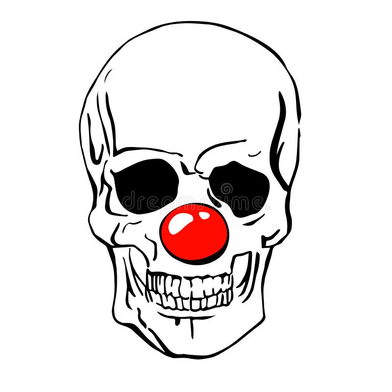 Crâne de clown illustration libre de droits Crâne de clown illustration libre de droits