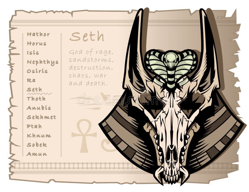 Crânio do vintage de um chacal com orelhas, os deus da guerra, a tempestade, e anarquia longos Seth em Egito antigo Templet da ta