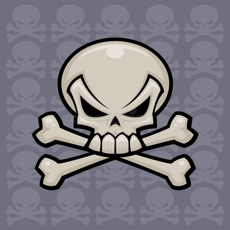 Crânio e Crossbones ilustração royalty free Crânio e Crossbones ilustração royalty free