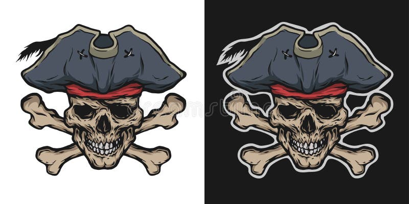 Crânio e crossbones do pirata ilustração royalty free Crânio e crossbones do pirata ilustração royalty free