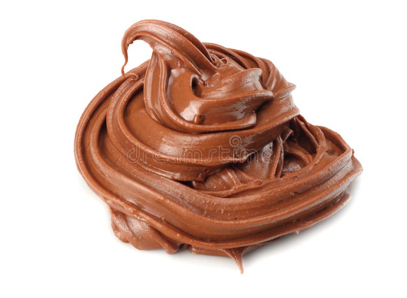 Crème de chocolat d'isolement sur le fond blanc