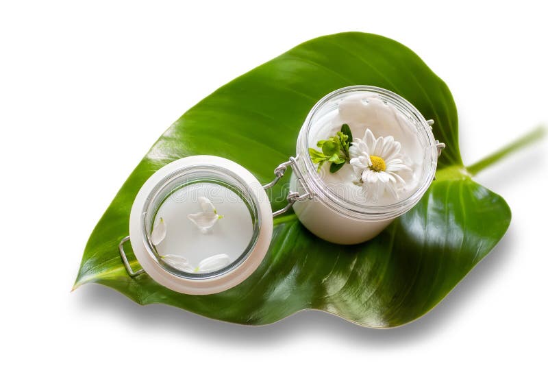 Crème de peau et fleur de beauté photos stock Crème de peau et fleur de beauté photos stock