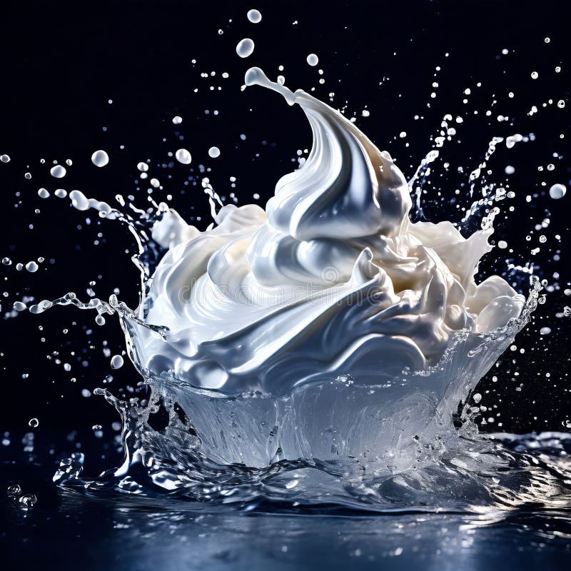 whipped cream melting onto berries close-up swirl of peaks creating dynamic rivulets berry skins. whipped cream melting onto berries close-up swirl of peaks creating dynamic rivulets berry skins