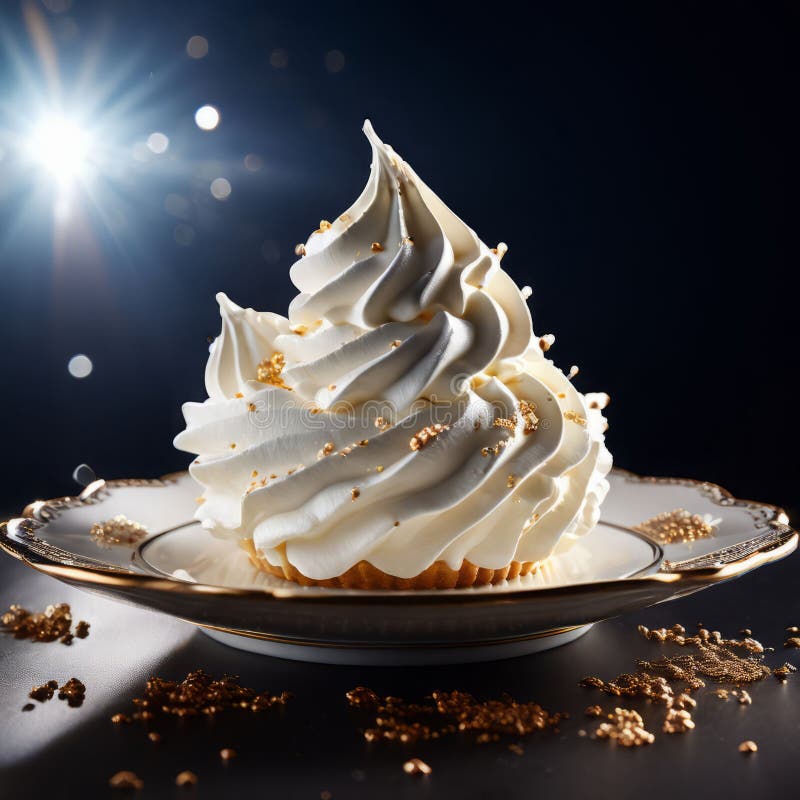 whipped cream melting onto berries close-up swirl of peaks creating dynamic rivulets berry skins. whipped cream melting onto berries close-up swirl of peaks creating dynamic rivulets berry skins