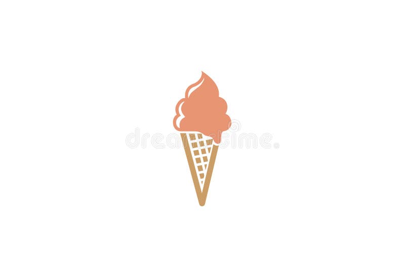 Crème glacée créative Logo Design Vector Symbol Illustration illustration libre de droits Crème glacée créative Logo Design Vector Symbol Illustration illustration libre de droits