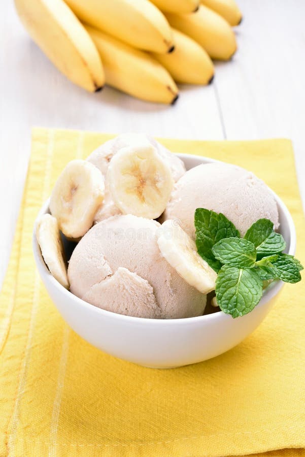 Crème glacée de banane photo libre de droits Crème glacée de banane photo libre de droits