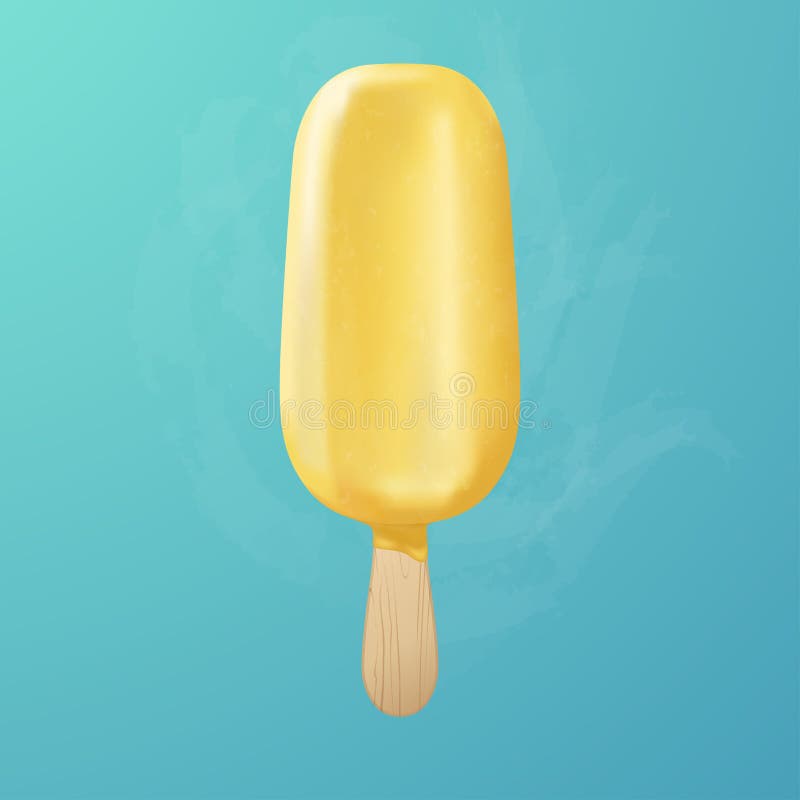 Crême glacée Crème glacée de fruit sur le bâton en bois illustration stock Crême glacée Crème glacée de fruit sur le bâton en bois illustration stock