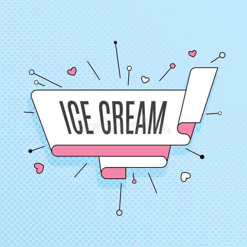 Crême glacée Rétro élément de conception dans le style d'art de bruit sur le col tramé illustration de vecteur Crême glacée Rétro élément de conception dans le style d'art de bruit sur le col tramé illustration de vecteur