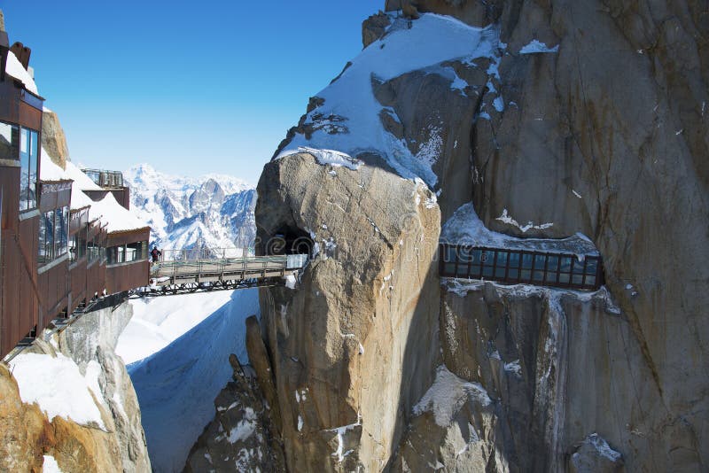 Crête de montagne Aiguille du Midi, France image libre de droits Crête de montagne Aiguille du Midi, France image libre de droits
