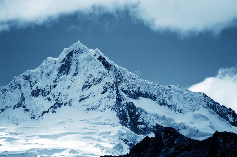 Pisco peak from Peru - Cordiliera Blanca. Pisco peak from Peru - Cordiliera Blanca