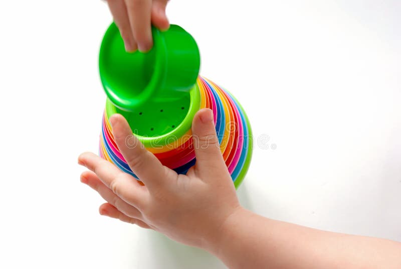 Crías de plástico para niños fotografía de archivo