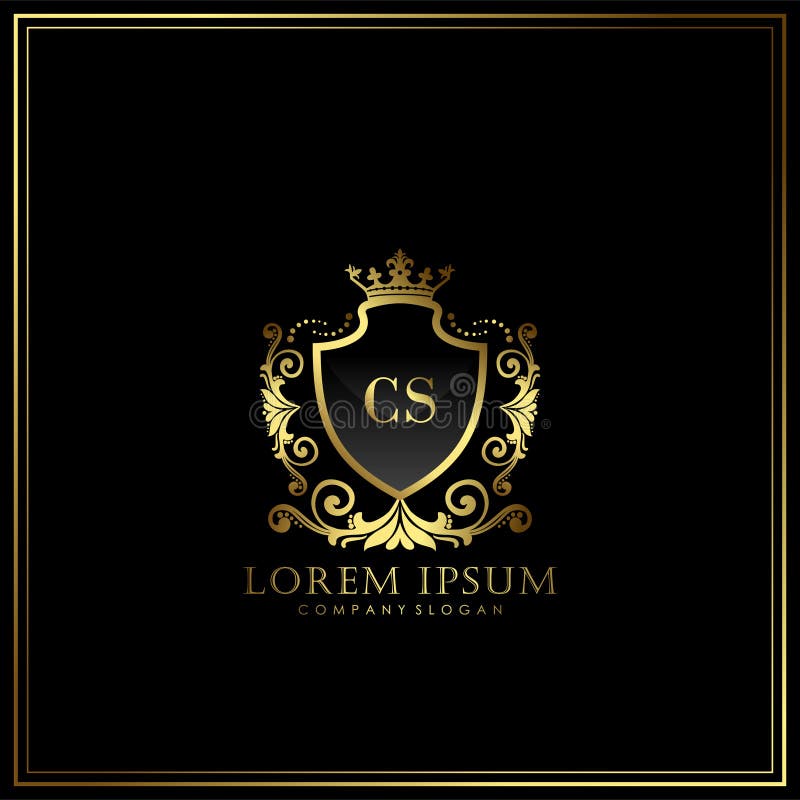 CS Initial Letter Luxury Logo Template in Vector Art for Restaurant ...